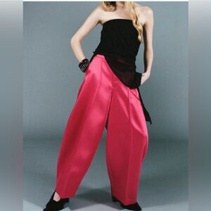 Zara Vibrant Pink Wide Leg Pants